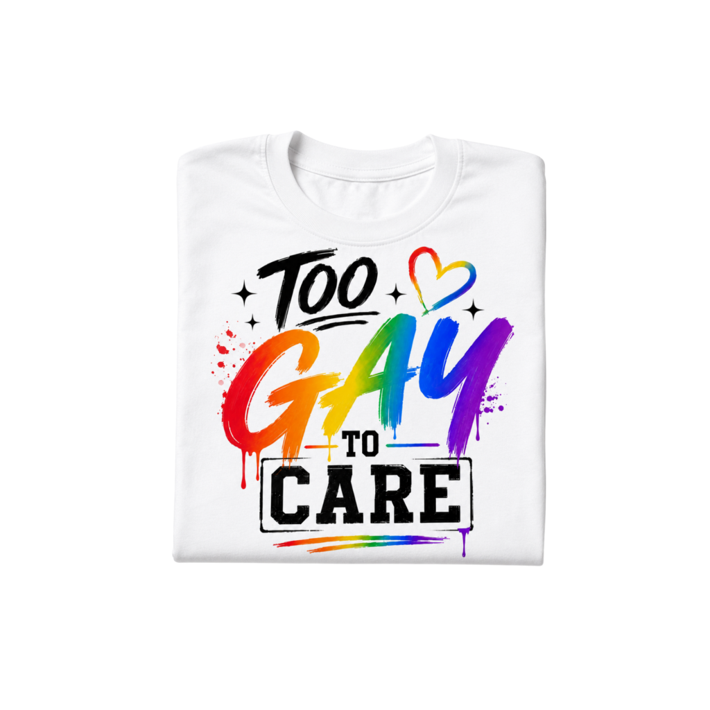 Too Gay To Care T-Shirt