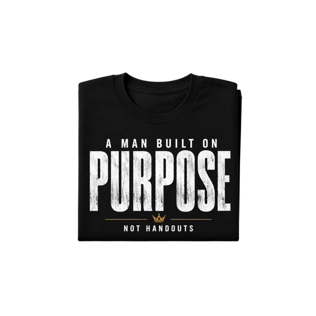 A Man Built On Purpose Not Handouts Tee